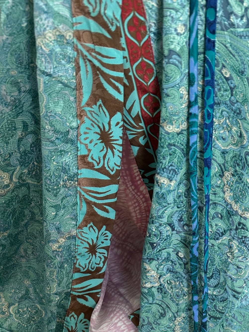 Karma Highway Kimono, Robe Multi patchwork Pattern. NWOT. OS - Picture 6 of 6